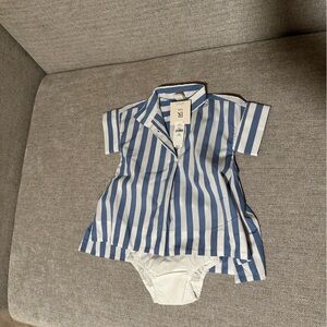 Banana Republic baby dress shirt with bloomers
